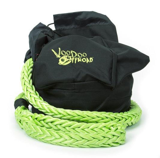 Recovery Rope Bag Green Nylon Mesh Front Panel Zipper VooDoo Offroad