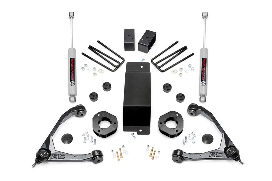 3.5 Inch Suspension Lift Kit w/Forged Upper Control Arms 07-16 Silverado/Sierra 1500 4WD Rough Country
