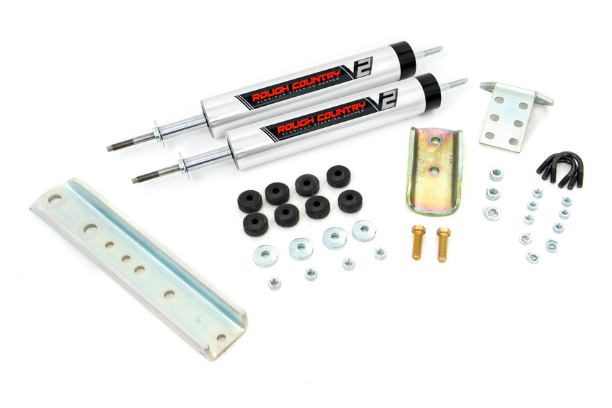 V2 Steering Stabilizer Dual Ford Ranger 4WD (83-90) Rough Country