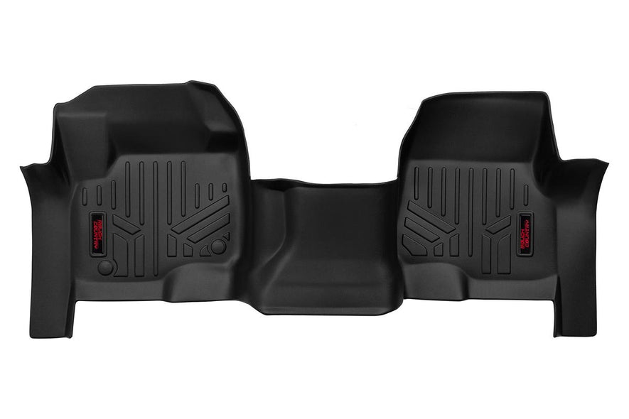 Heavy Duty Floor Mats Front-17-20 Ford Super Duty Bench Seats Rough Country